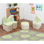 Canapea Sofa Leaf in forma de frunza Natural World - Lumea Naturala - Mobiler moale pentu copii